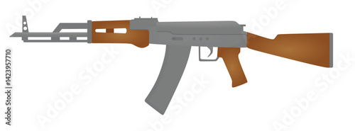 Grey arm rifle. vector illustration