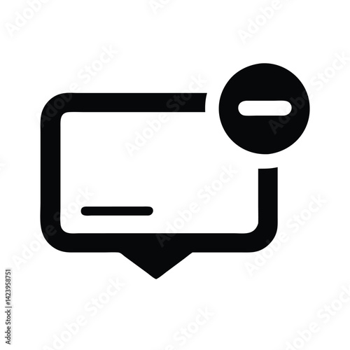 Bold Chat Bubble Unread Message Indicator Icon  

