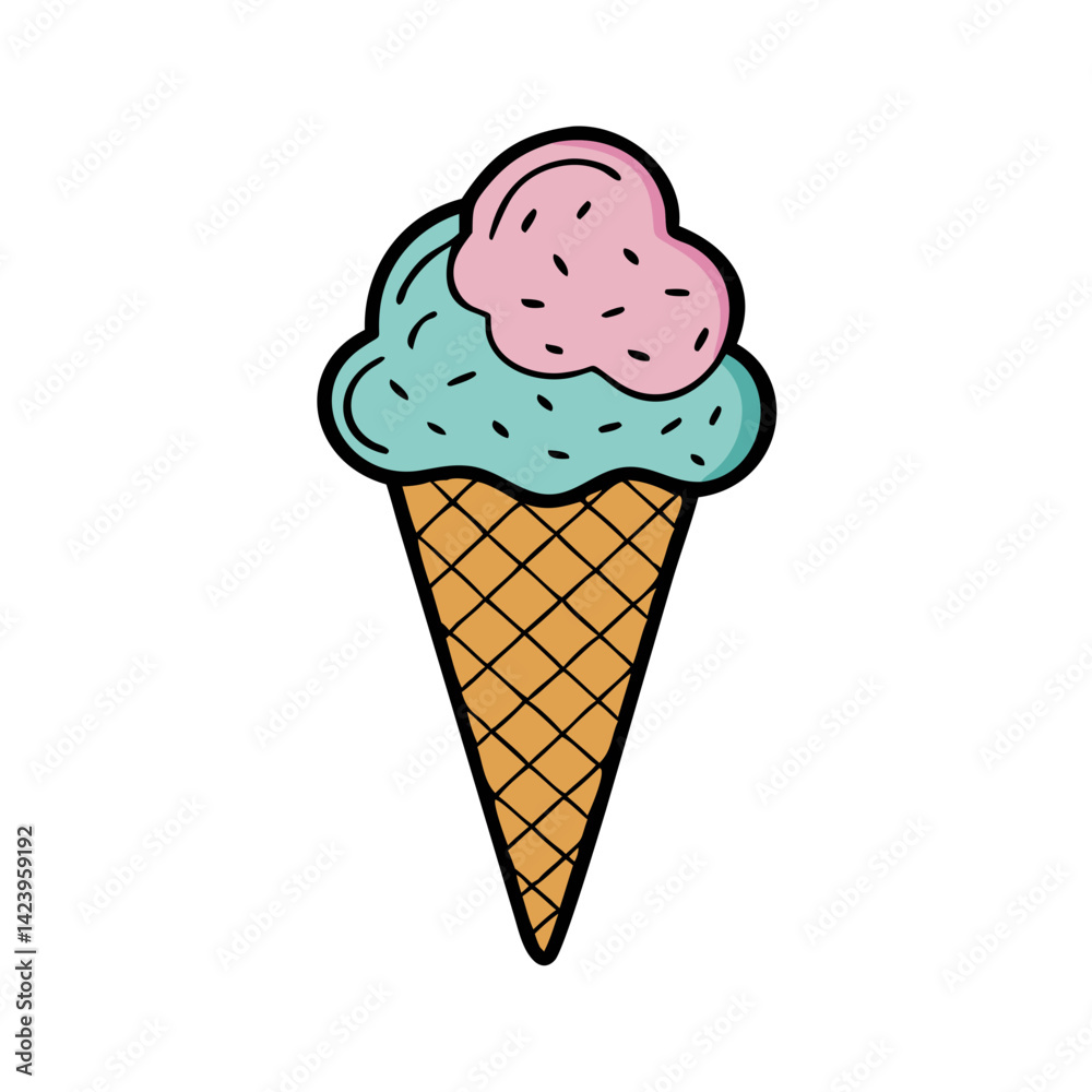 ice cream cone icon, ice cream cone vector illustration-simple illustration of ice cream cone, perfect for ice cream cone logos and icons ice cream cone icon, ice cream cone vector illustration-simple illustration of ice cream cone, perfect for ice cream cone logos and icons