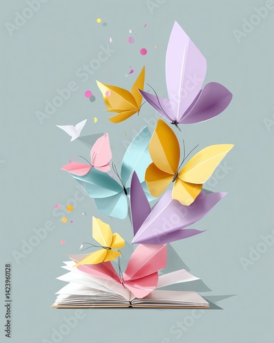 creative idea generation creative mindset vision A creative representation of butterflies emerging from an open book, symbolizing imagination, transformation, and freedom.