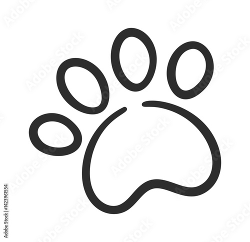 Dog paw footprint frame design
