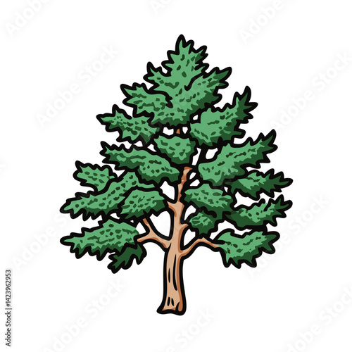 juniper tree icon, juniper tree vector illustration-simple illustration of juniper tree, perfect for juniper tree logos and icons
