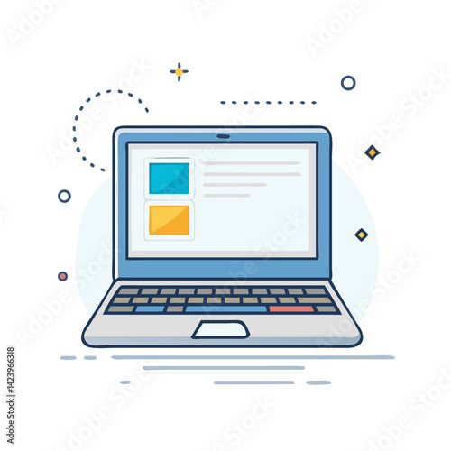 laptop icon, laptop vector illustration-simple illustration of laptop, perfect for laptop logos and icons