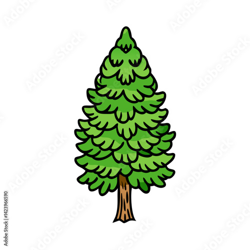 larch tree icon, larch tree vector illustration-simple illustration of larch tree, perfect for larch tree logos and icons