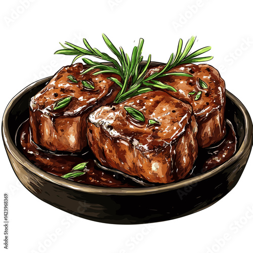 Southern Smothered Pork Chops on White Plate
