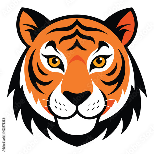 Tiger head vector design
