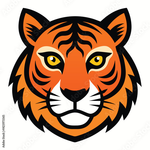 Tiger head vector design