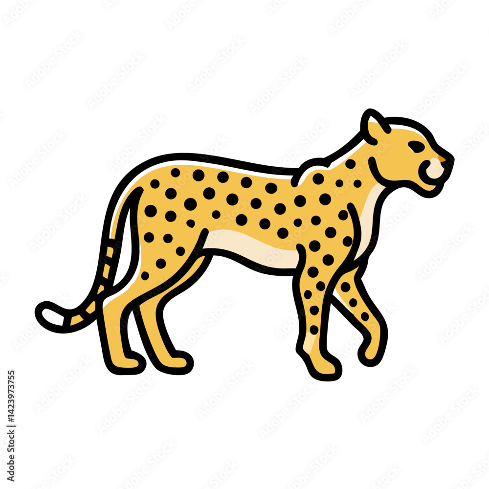 Fototapeta premium leopard icon, leopard vector illustration-simple illustration of leopard, perfect for leopard logos and icons