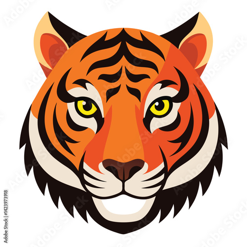 Tiger head vector design