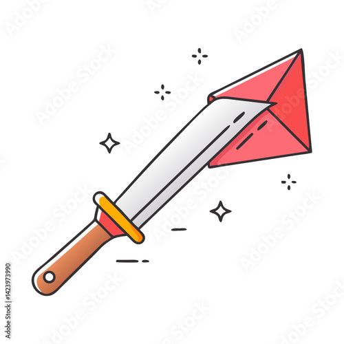 letter opener icon, letter opener vector illustration-simple illustration of letter opener, perfect for letter opener logos and icons