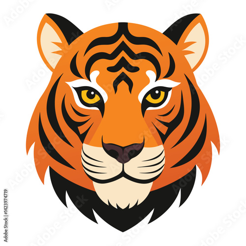 Tiger head vector design