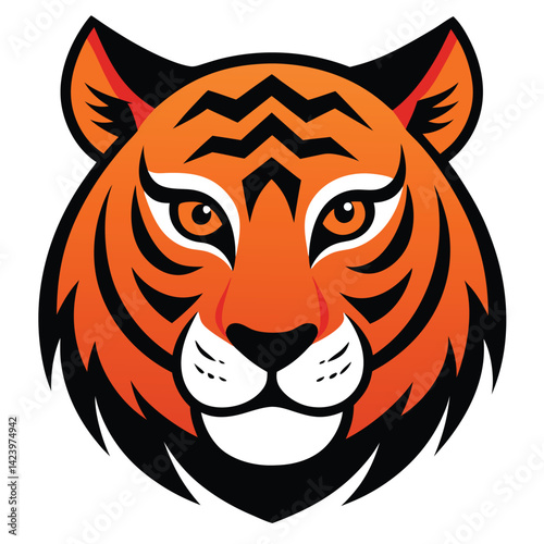 Tiger head vector design