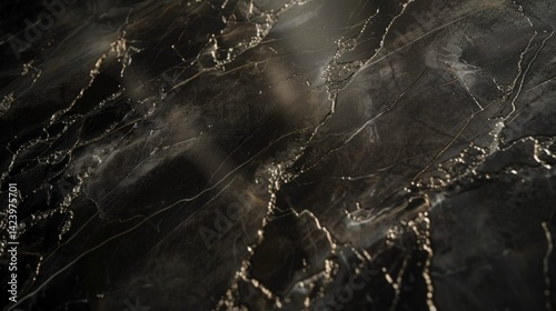 Glossy black surface with elegant sheen. 