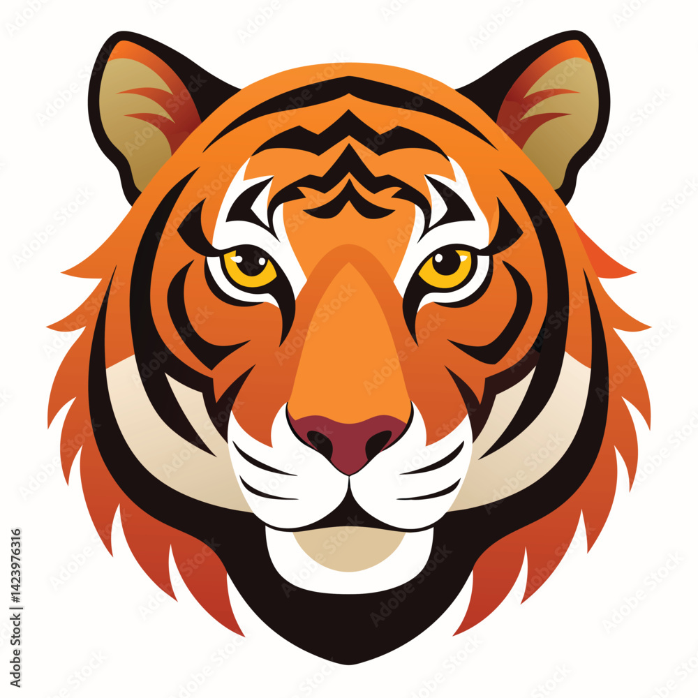 Fototapeta premium Angry tiger,Sumatran tiger beautiful animal and his portrait