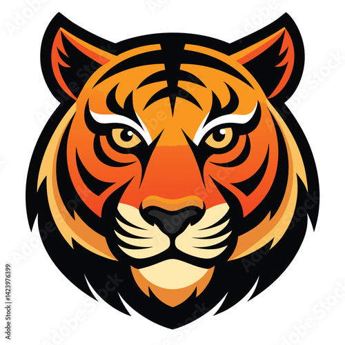 Tiger head vector design