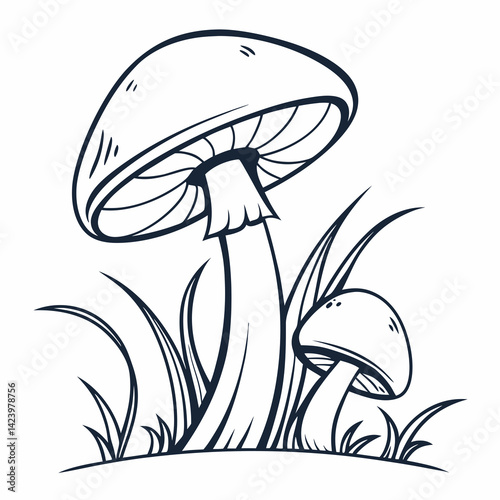 vector illustration of mushroom