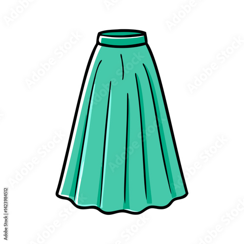 maxi skirt icon, maxi skirt vector illustration-simple illustration of maxi skirt, perfect for maxi skirt logos and icons