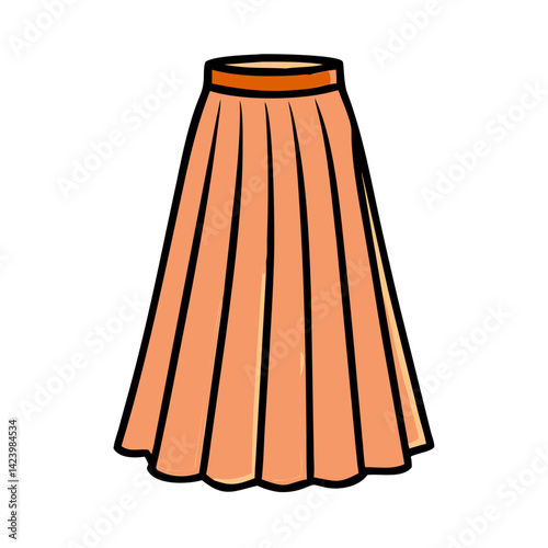 maxi skirt icon, maxi skirt vector illustration-simple illustration of maxi skirt, perfect for maxi skirt logos and icons