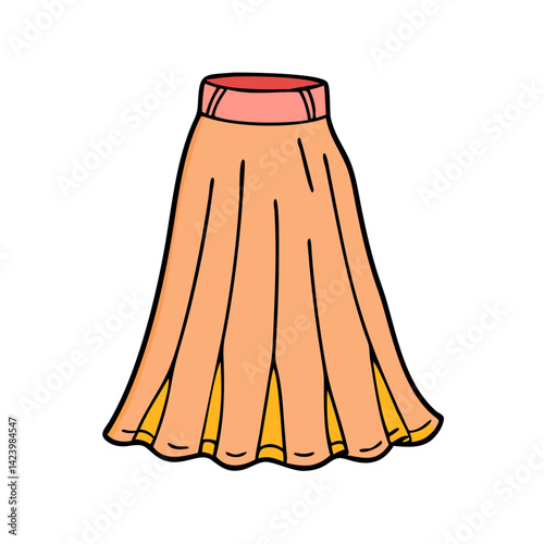 maxi skirt icon, maxi skirt vector illustration-simple illustration of maxi skirt, perfect for maxi skirt logos and icons