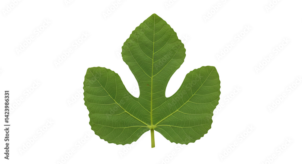Green fig leaf macro photography