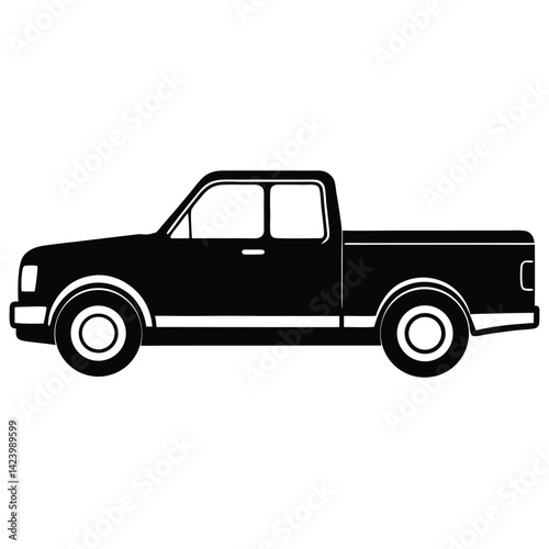 pickup truck shilhotee vector isolated on white background