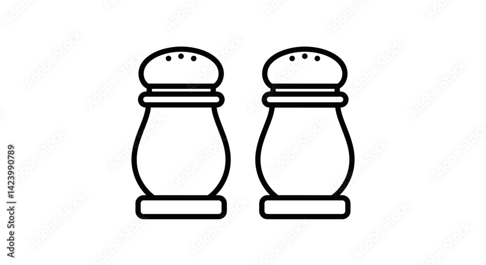 Salt and pepper shakers in minimalist design Salt and pepper shakers in minimalist design