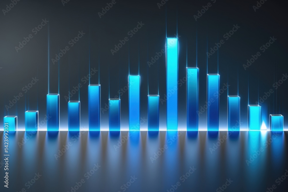 Blue Column Chart Blue Column Chart