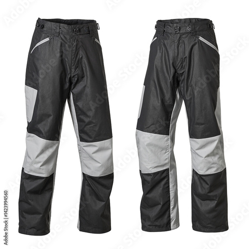Isolated black waterproof hiking pants for outdoor adventures Durable and practical for any exploration