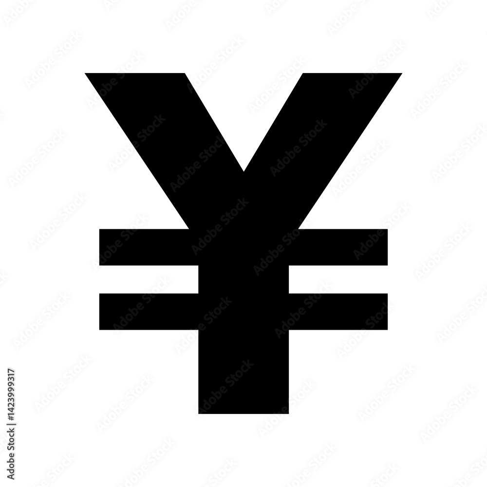 Obraz premium yuan icon vector template illustration design