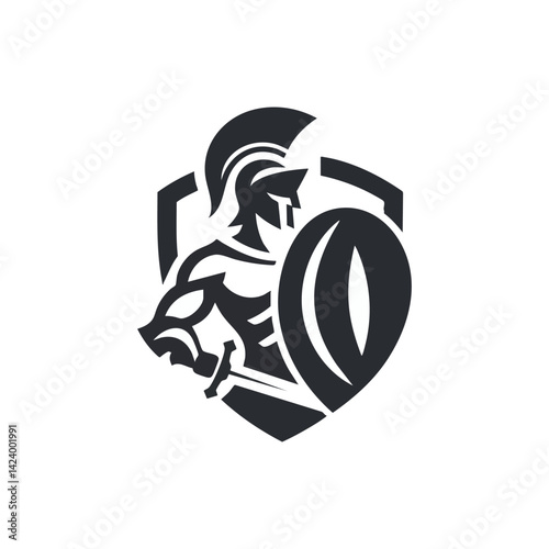 warrior logo vector illustration