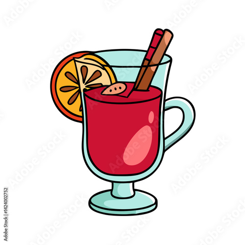 mulled wine icon, mulled wine vector illustration-simple illustration of mulled wine, perfect for mulled wine logos and icons