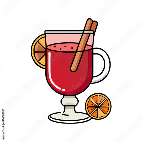 mulled wine icon, mulled wine vector illustration-simple illustration of mulled wine, perfect for mulled wine logos and icons