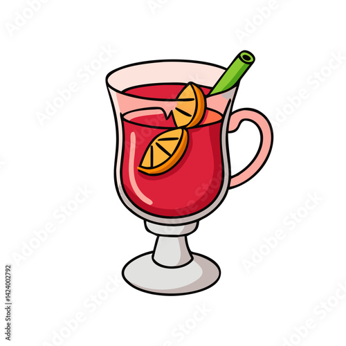 mulled wine icon, mulled wine vector illustration-simple illustration of mulled wine, perfect for mulled wine logos and icons