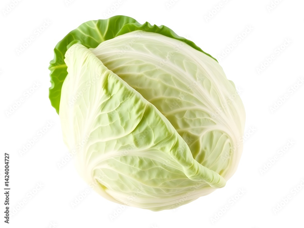 Fresh Whole Green Cabbage Isolated on White Background – High-Resolution Organic Vegetable Close-up for Healthy Food and Market Concept Fresh Whole Green Cabbage Isolated on White Background – High-Resolution Organic Vegetable Close-up for Healthy Food and Market Concept