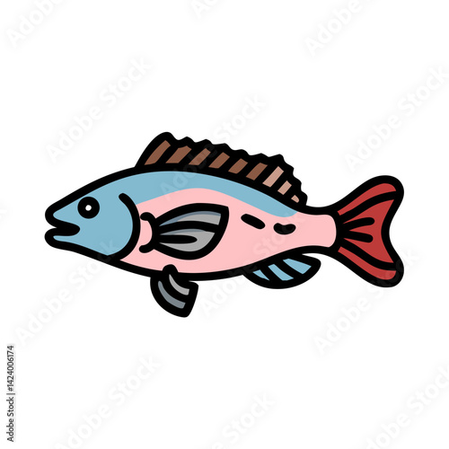 nile perch icon, nile perch vector illustration-simple illustration of nile perch, perfect for nile perch logos and icons
