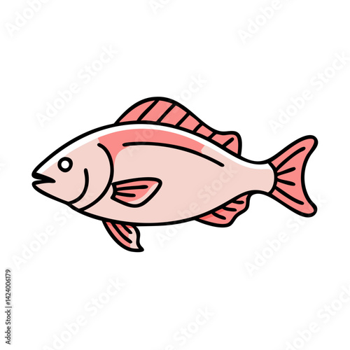 nile perch icon, nile perch vector illustration-simple illustration of nile perch, perfect for nile perch logos and icons