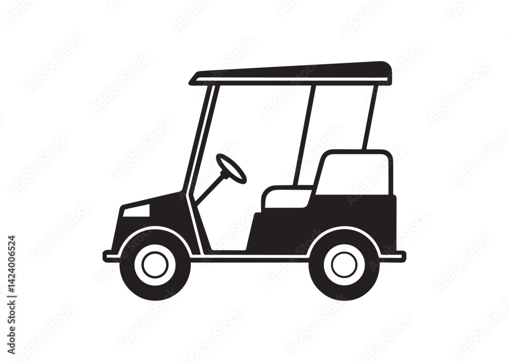 Golf cart silhouette vector, Golf cart Icon, Golf cart Design Golf cart silhouette vector, Golf cart Icon, Golf cart Design