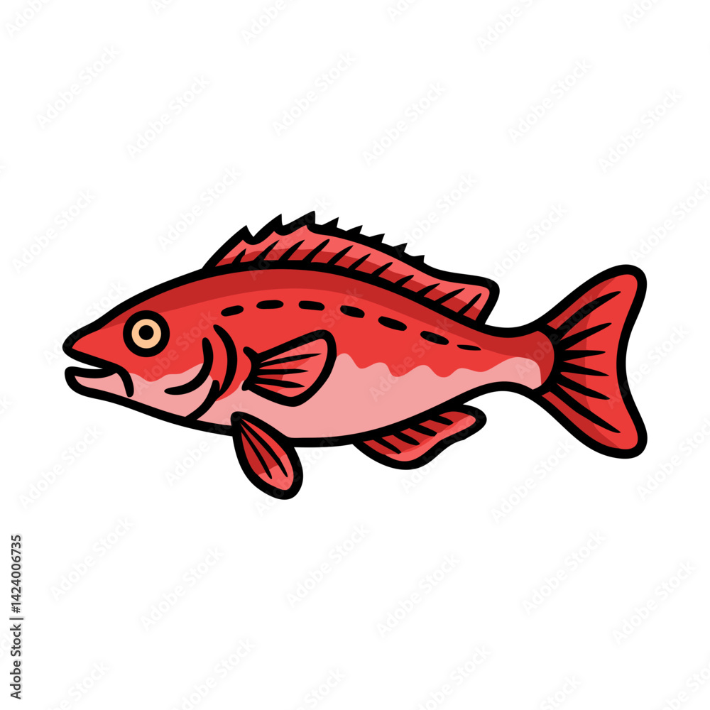 Naklejka premium ocean perch icon, ocean perch vector illustration-simple illustration of ocean perch, perfect for ocean perch logos and icons