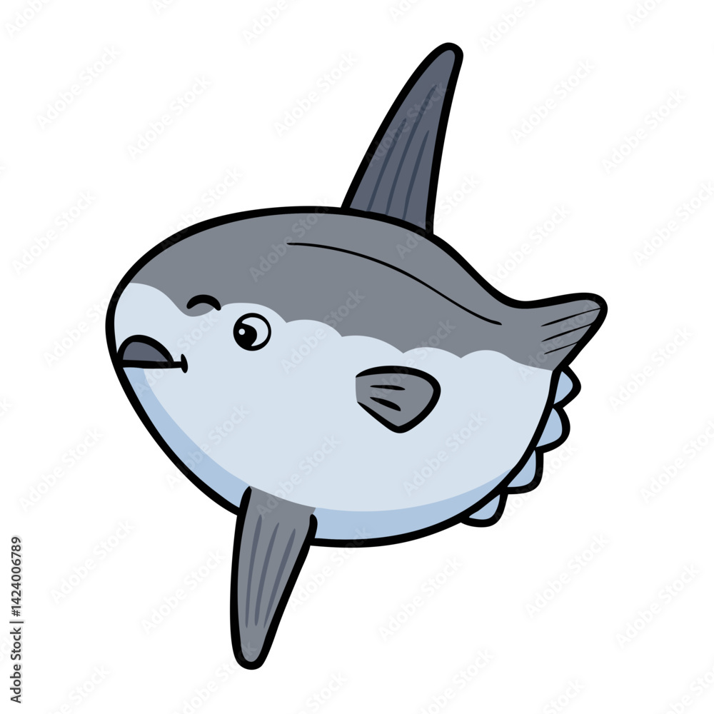 Naklejka premium ocean sunfish mola mola icon, ocean sunfish mola mola vector illustration-simple illustration of ocean sunfish mola mola, perfect for ocean sunfish mola mola logos and icons