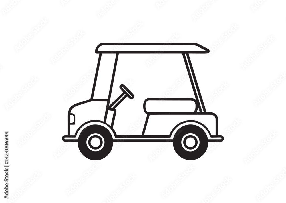 Golf cart silhouette vector, Golf cart Icon, Golf cart Design Golf cart silhouette vector, Golf cart Icon, Golf cart Design