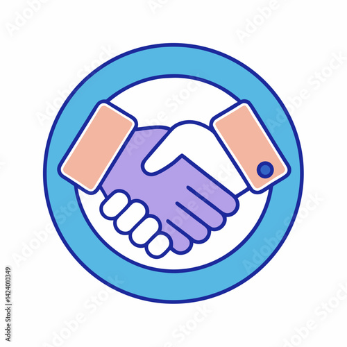 handshake icon vector illustration