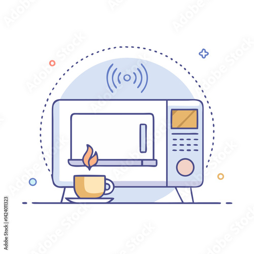 office microwave icon, office microwave vector illustration-simple illustration of office microwave, perfect for office microwave logos and icons