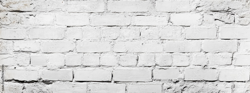 Fototapeta premium White Grunge Brick Wall Texture for Web Design and Print