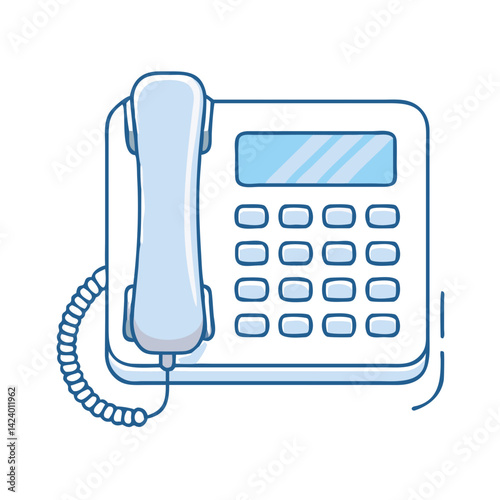 office phone icon, office phone vector illustration-simple illustration of office phone, perfect for office phone logos and icons
