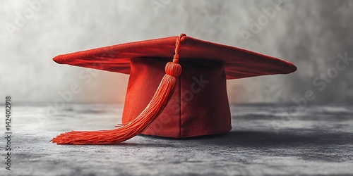 Graduation Cap on Gray Surface photo