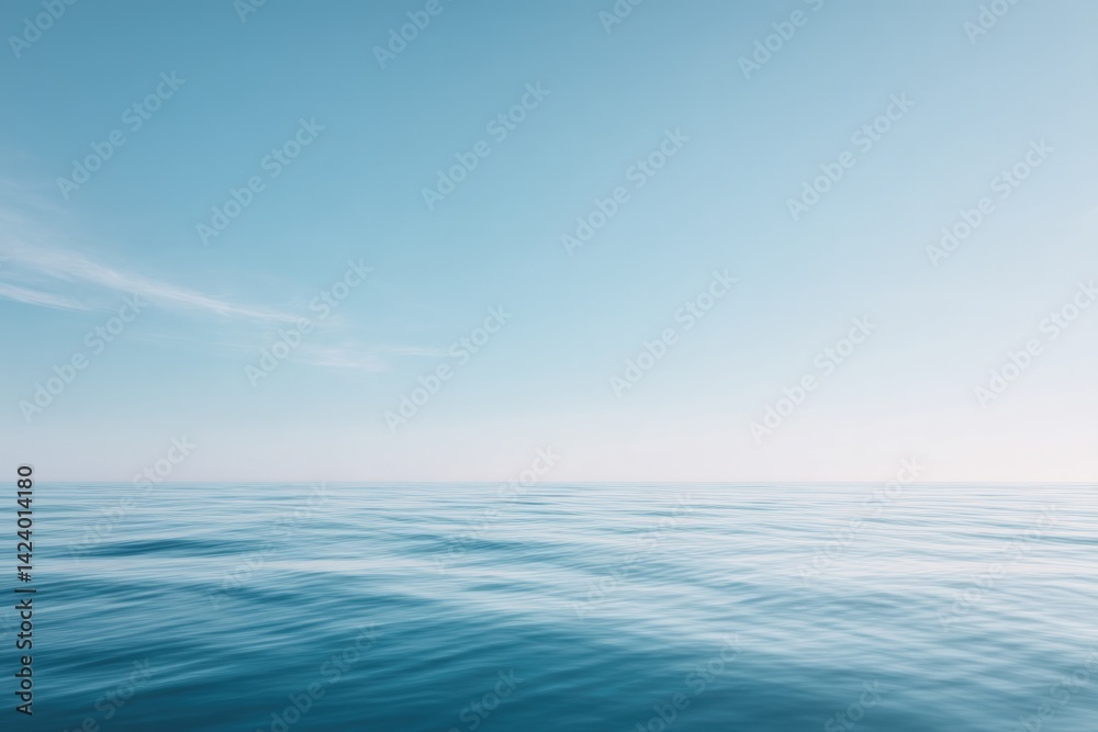 clean minimalistic image capturing gentle swell of ocean against vast blue sky with ample copy space clean minimalistic image capturing gentle swell of ocean against vast blue sky with ample copy space