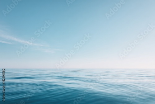 Wallpaper Mural clean minimalistic image capturing gentle swell of ocean against vast blue sky with ample copy space Torontodigital.ca