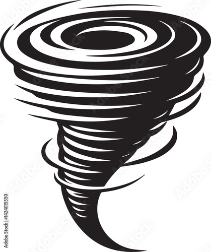 Tornado or whirlwind icon. Wind, twister or hurricane symbol. Storm sign. Vector illustration