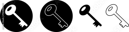 Key icon set. Key vector icon. Key symbol
