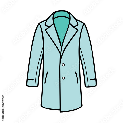 overcoat icon, overcoat vector illustration-simple illustration of overcoat, perfect for overcoat logos and icons